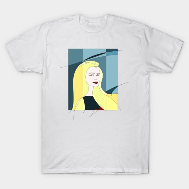 Euphoria Jaune #woman #girl #beauty #fineart #popart #home #decor #fashion #buyart #artprint #minimal #drawing T-Shirt by Kirovair